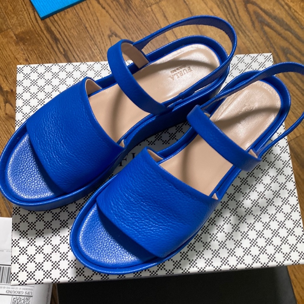 Blue Furla platforms
